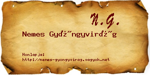 Nemes Gyöngyvirág névjegykártya