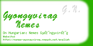 gyongyvirag nemes business card